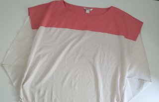 Blusa Suite Blanco Beige y Rosa