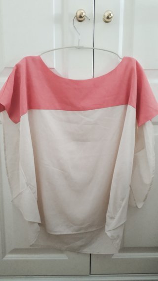 Blusa Suite Blanco Beige y Rosa