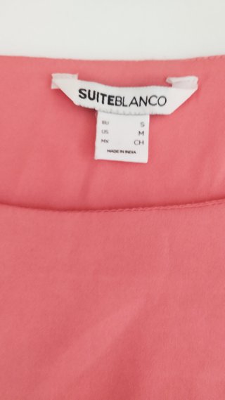 Blusa Suite Blanco Beige y Rosa