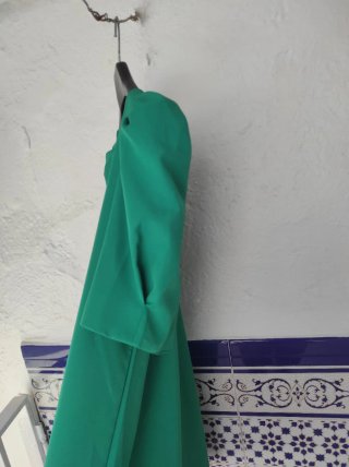 Vestido verde Shein manga abullonada talla  S