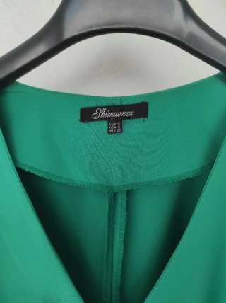 Vestido verde Shein manga abullonada talla  S