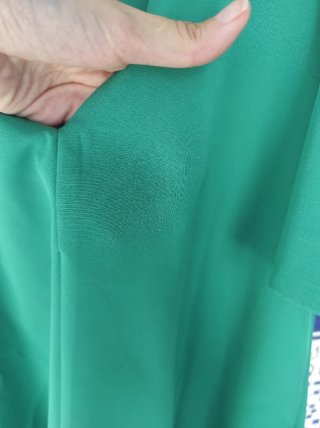 Vestido verde Shein manga abullonada talla  S