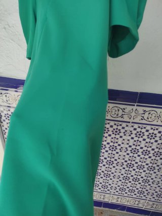 Vestido verde Shein manga abullonada talla  S