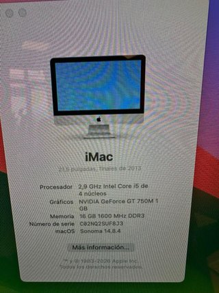iMac 21.5 2013 16GB RAM 240GB SSD