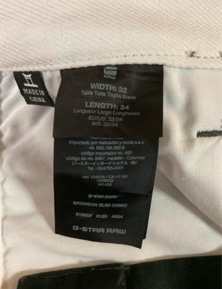 Pantalón chino hombre de G-Star Raw (W32/L34)