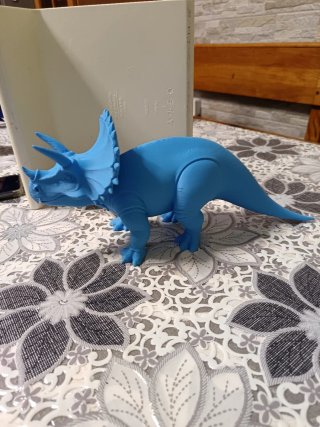 Dinosauro Triceratopo Blu