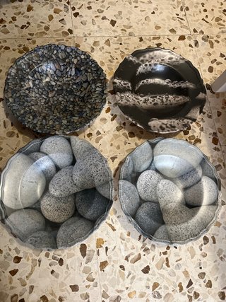 Bandejas decorativas piedra (Set de 4)