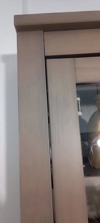 Vitrina Mueble Cristal Madera marrón grisáceo