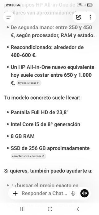 Ordenador HP Blanco