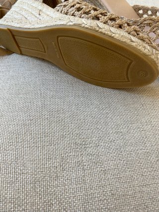 Sandalias SU YU TE Esparto Crochet Beige