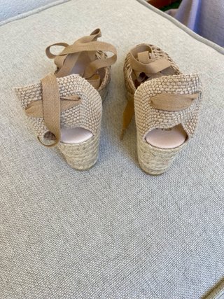 Sandalias SU YU TE Esparto Crochet Beige