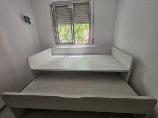 Cama nido  juvenil con doble y con cajones rosa