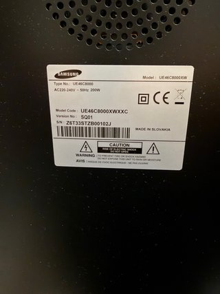 TV Samsung 46' UE46C8000XW Plata