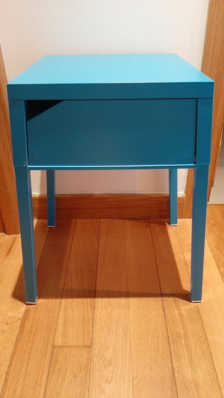 2 Mesitas Noche Metal Ikea Azul