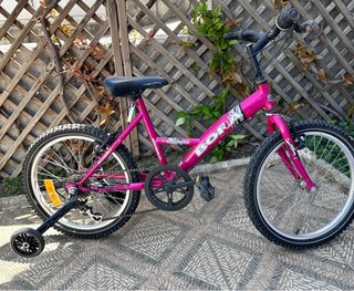 Bicicleta infantil rosa BORA