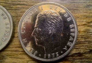 Lote monedas 1, 5, 25, 50, 100 pesetas 1975