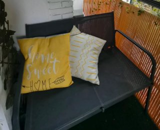Conjunto Terraza: 2 Sillas + Sillón y Mesa Gris