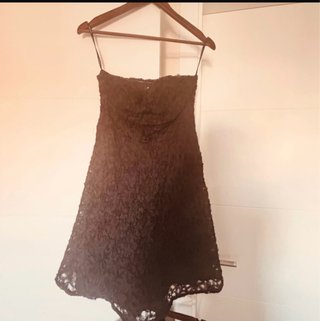 Vestido de fiesta negro encaje