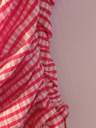 Mango Top Rojo/Blanco Talla L