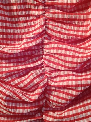 Mango Top Rojo/Blanco Talla L