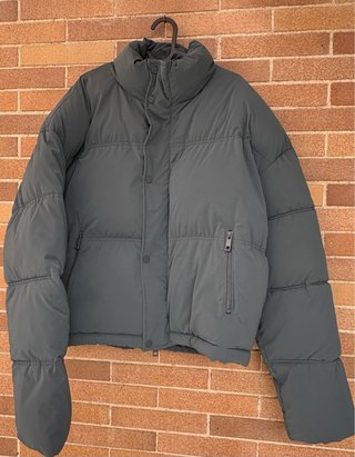 Chaqueta acolchada hombre gris