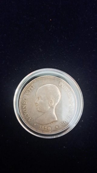 5 Pesetas 1890 PGM Alfonso XIII Estrella 90