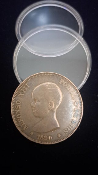 5 Pesetas 1890 PGM Alfonso XIII Estrella 90