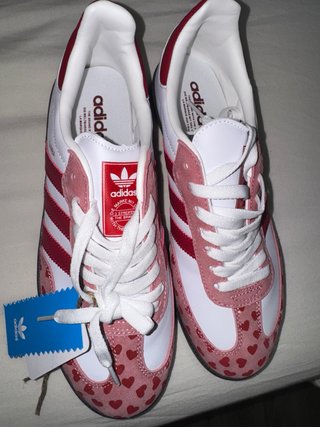 Adidas Samba Corazones Rosa y Blanco