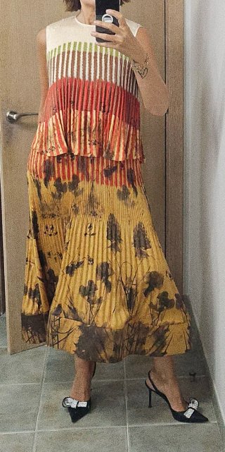 Vestido Purificación García plisado estampado