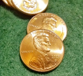 2 Monedas 1 Cent USA 2025 P+D, Últimos historia