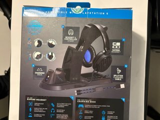 Estação de carregamento gaming PS5 com Headset