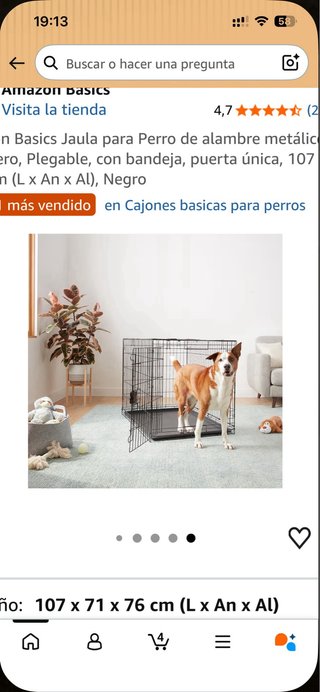 Jaula Perro Grande Alambre Metálico Puerta Única