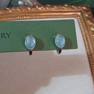 Pendientes Aguamarina Natural