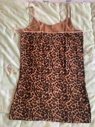 Camiseta tirantes animal print mujer