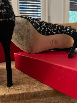 Zapatos Carolina Herrera Tacón Negro Blanco