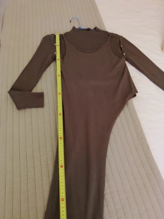 Jersey Zara punto marrón talla M
