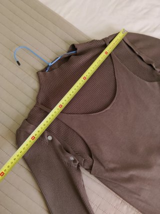 Jersey Zara punto marrón talla M