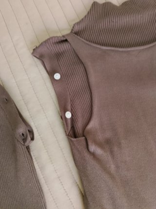 Jersey Zara punto marrón talla M