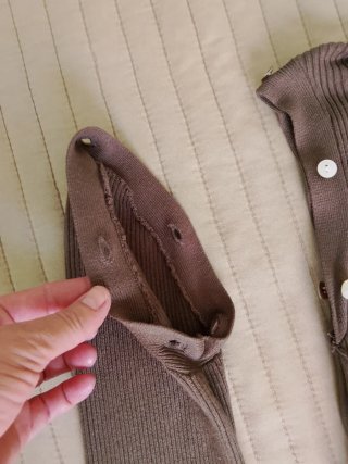 Jersey Zara punto marrón talla M