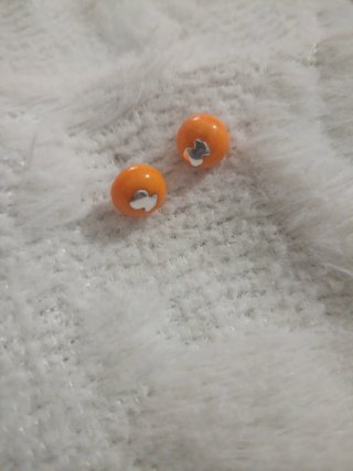 Pendientes plata naranja