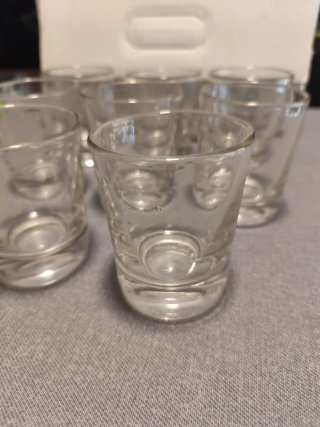 Lote de 8 vasos de vidrio transparentes