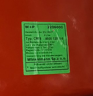 Vaso Expansión Winkellmann 8L