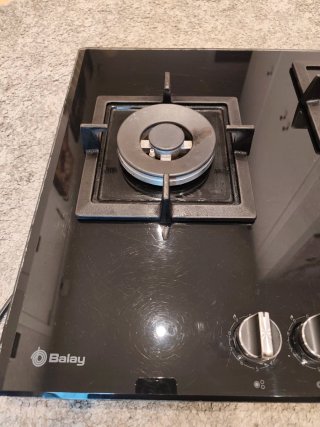Encimera de gas Balay negra