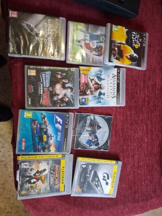 Consola PS3 Sony Negra + 3 Mandos + Juegos