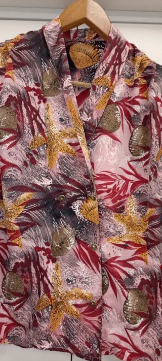Camisa estampada señora manga larga