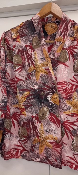 Camisa estampada señora manga larga