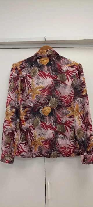 Camisa estampada señora manga larga