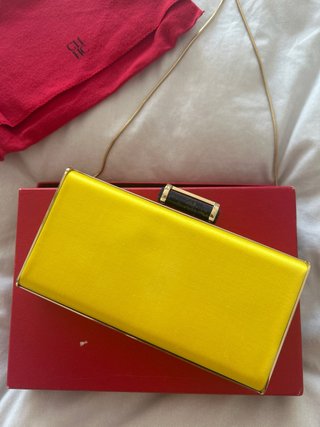Bolso Clutch Carolina Herrera Amarillo