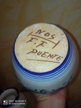 Pareja tarros cerámica Nos FF Puente.