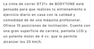 Cinta de Correr Bodytone DT21+